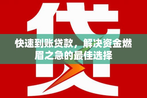 沂水快速到账贷款，解决资金燃眉之急的最佳选择