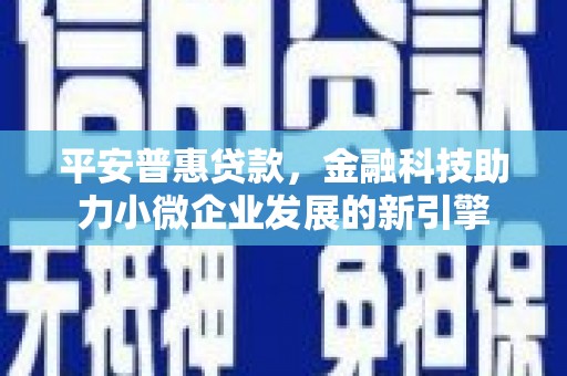沂水平安普惠贷款，金融科技助力小微企业发展的新引擎