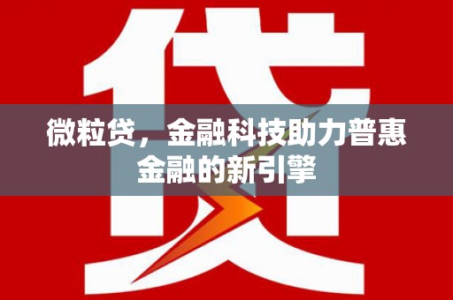 沂水微粒贷，金融科技助力普惠金融的新引擎