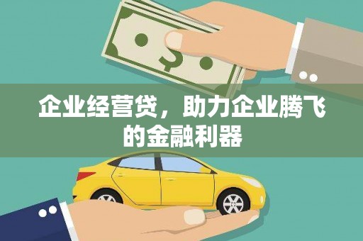 沂水企业经营贷，助力企业腾飞的金融利器