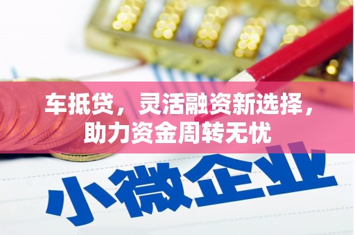 沂水车抵贷，灵活融资新选择，助力资金周转无忧