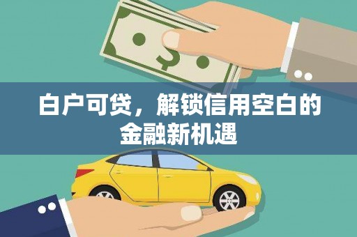 沂水白户可贷，解锁信用空白的金融新机遇
