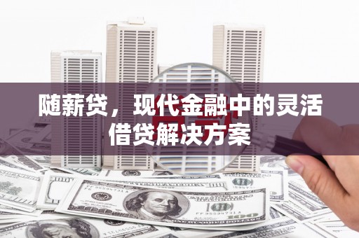 沂水随薪贷，现代金融中的灵活借贷解决方案