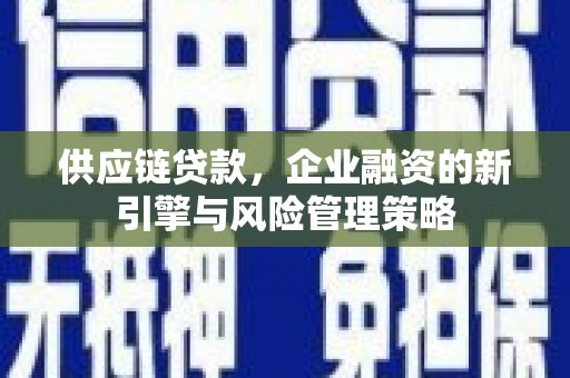 沂水供应链贷款，企业融资的新引擎与风险管理策略