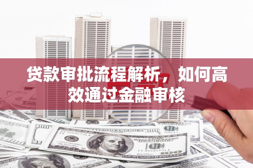 沂水贷款审批流程解析，如何高效通过金融审核