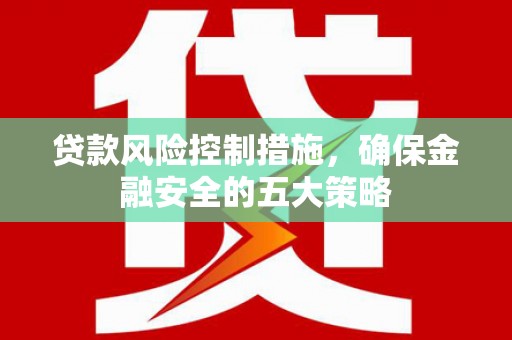 沂水贷款风险控制措施，确保金融安全的五大策略