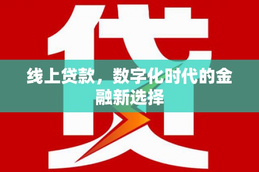 沂水线上贷款，数字化时代的金融新选择