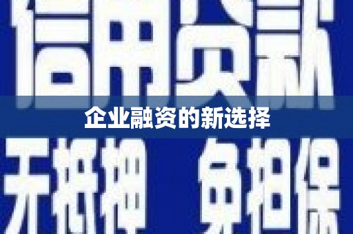 沂水企业融资的新选择