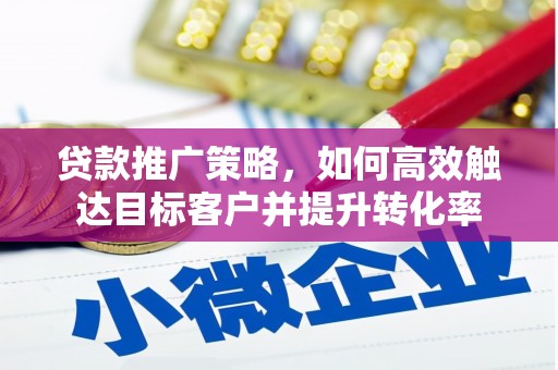 沂水贷款推广策略，如何高效触达目标客户并提升转化率