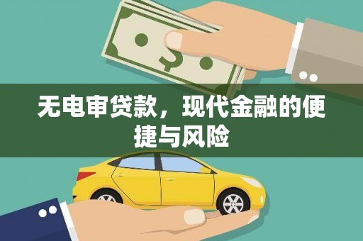 沂水无电审贷款，现代金融的便捷与风险