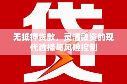 沂水无抵押贷款，灵活融资的现代选择与风险控制