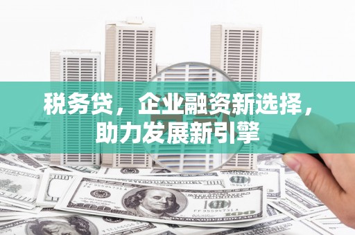 沂水税务贷，企业融资新选择，助力发展新引擎
