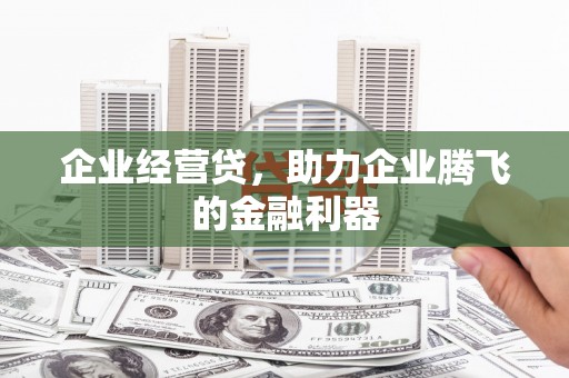 沂水企业经营贷，助力企业腾飞的金融利器