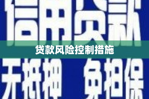 沂水贷款风险控制措施
