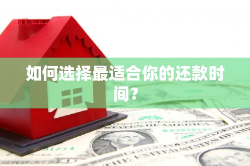 沂水如何选择最适合你的还款时间？