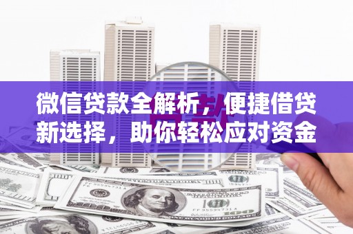 沂水微信贷款全解析，便捷借贷新选择，助你轻松应对资金需求