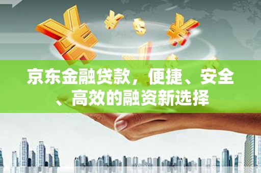 沂水京东金融贷款，便捷、安全、高效的融资新选择